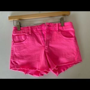 TRACTR "Brittany" girls shorts denim hot pink size 14